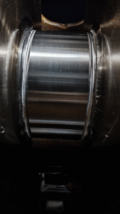 Wartsila 9L20 Engine crankpin after grinding